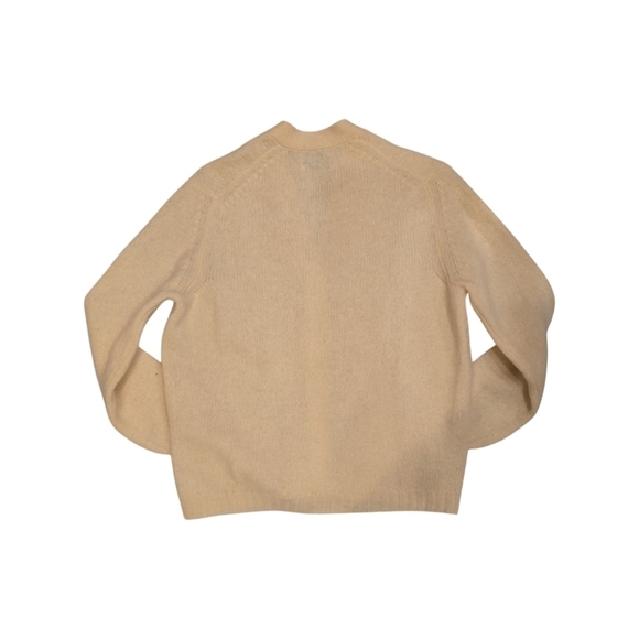 J&D McGeorge for Harrods Scottish Wool Cardigan Sweater Cream size "42" W M/L - Picture 2 of 3